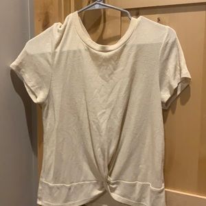 Pink rose tee shirt size large a much more yellow shirt in person, ribbed